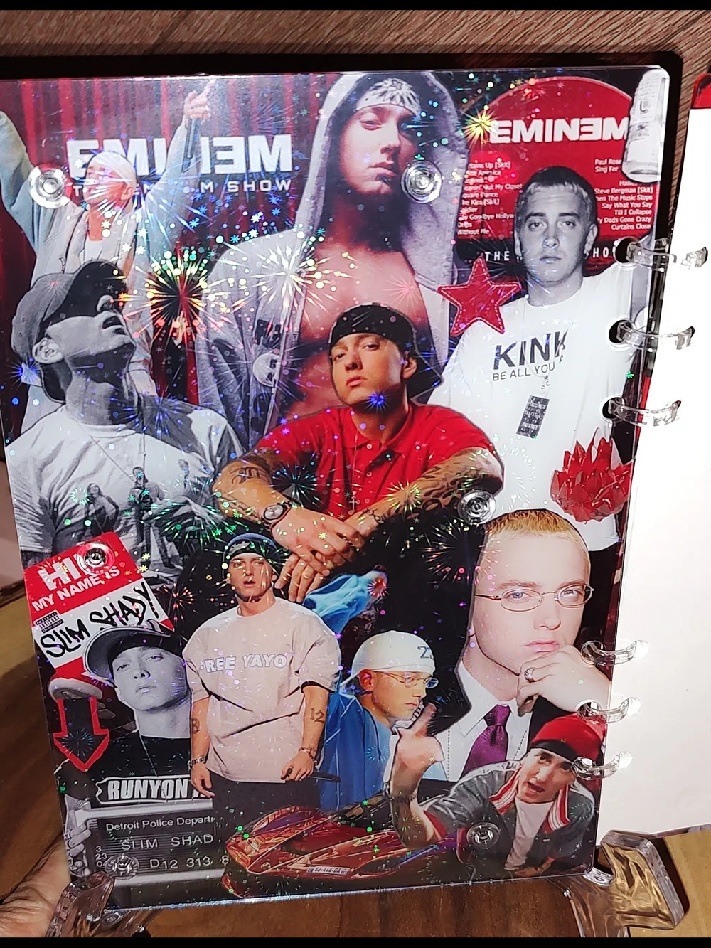 New! A5 Eminem Acrylic Shaker Photo Notebook